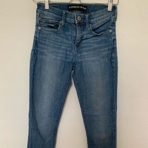 Express Medium Blue Wash Skinny Jeans